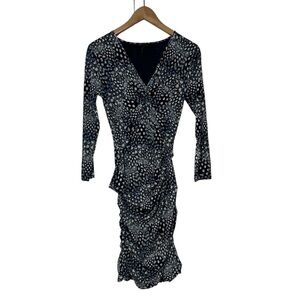 BCBGMaxAzria "Ray" Bodycon Blue White Dress Women's Size Small Preowned